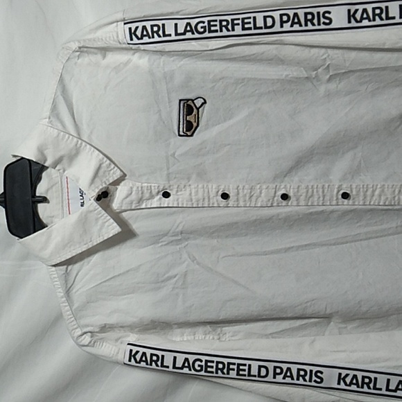 SALE! NWOT Karl Lagerfeld Paris Limited Edition Hi Lo Shirt Sz.LG (BX51) - Picture 3 of 13